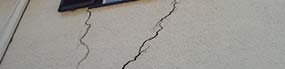Structural wall crack repair diagnosis showing foundation settlement damage in Gauteng home